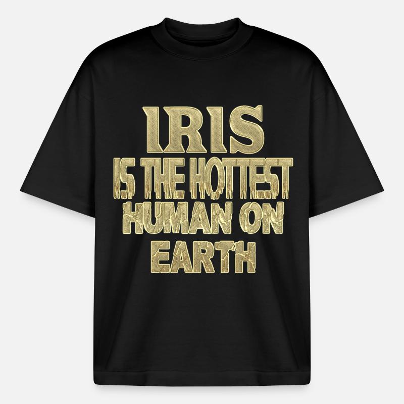 iris - T-shirt unisexe épais coupe boxy Stanley/Stella - noir