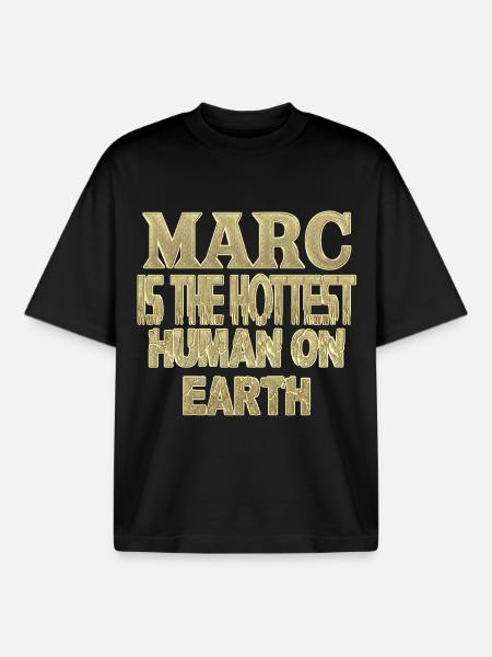 Marc - T-shirt unisexe boxy épais biologique Stanley/Stella - noir