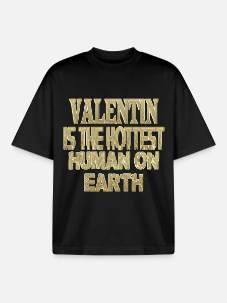 Valentin - Boxy Heavyweight Unisex Organic T-Shirt by Stanley/Stella - black