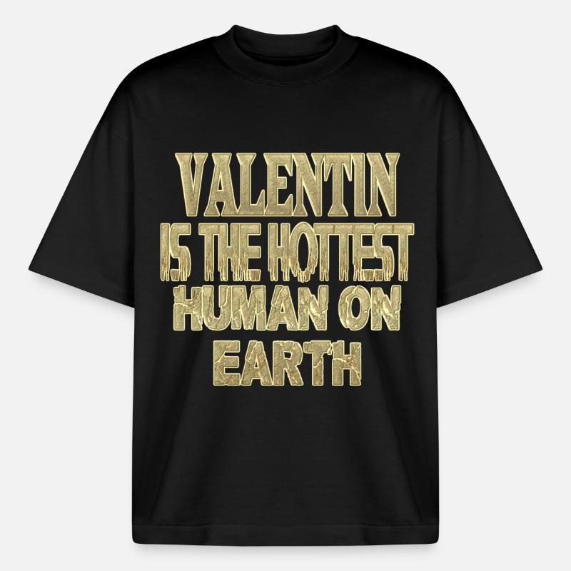 Valentin - T-shirt unisexe épais coupe boxy Stanley/Stella - noir