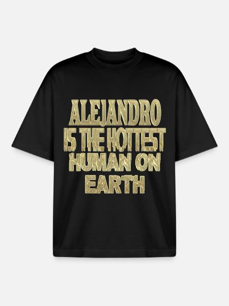 Alejandro - T-shirt unisexe boxy épais biologique Stanley/Stella - noir