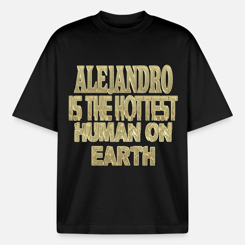 Alejandro - T-shirt unisexe épais coupe boxy Stanley/Stella - noir