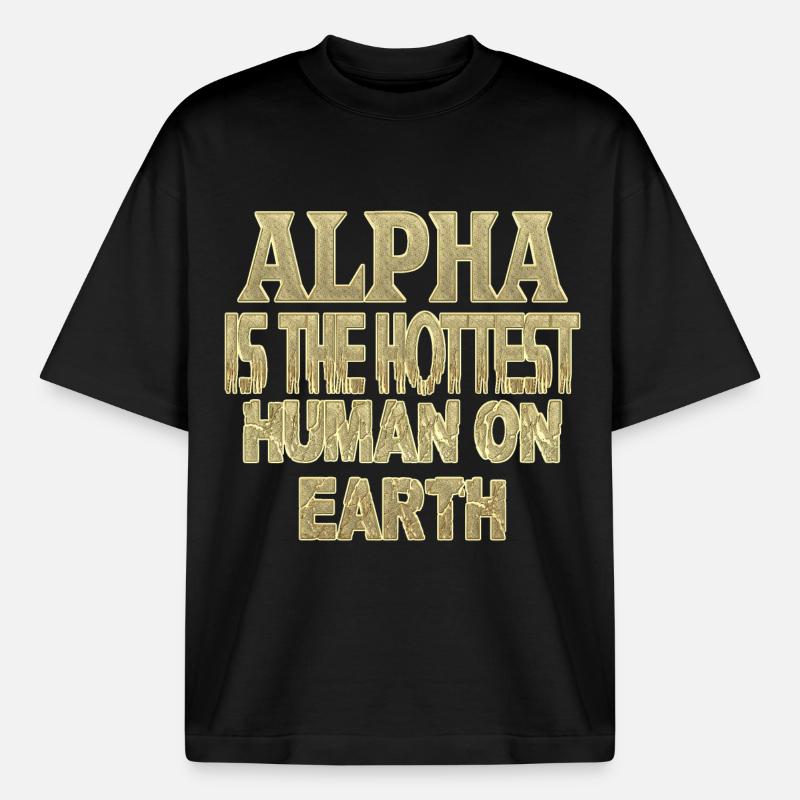 Alpha - Boxy Heavyweight Unisex Organic T-Shirt von Stanley/Stella - Schwarz