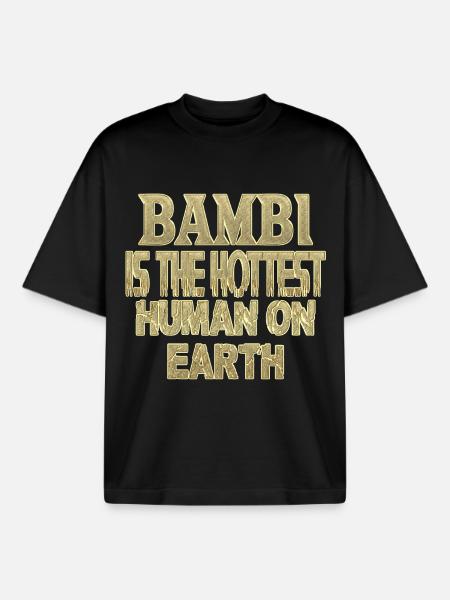 Bambi - T-shirt unisexe boxy épais biologique Stanley/Stella - noir
