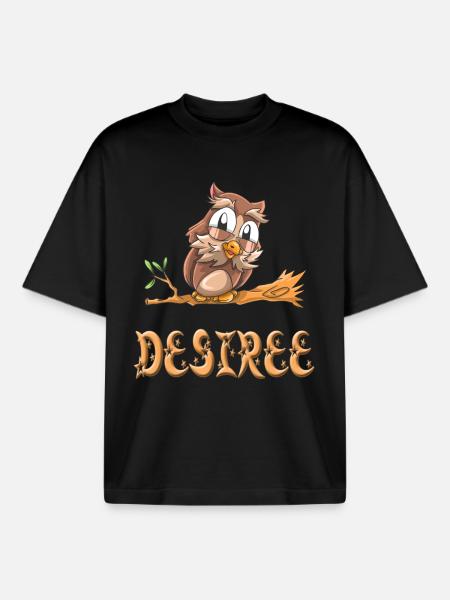 Chouette Désirée - T-shirt unisexe boxy épais biologique Stanley/Stella - noir