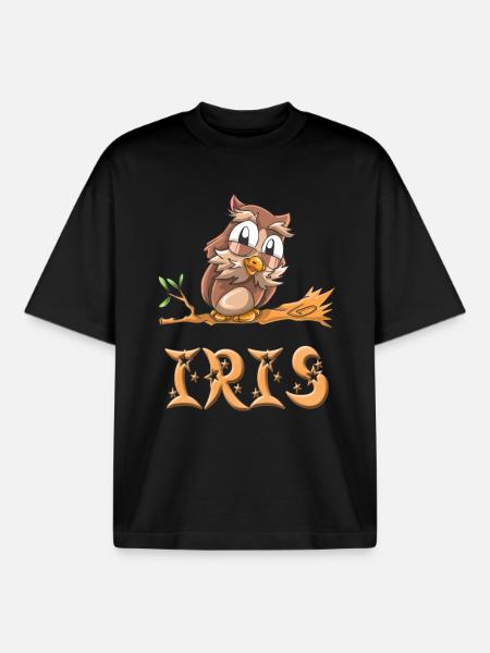 Eule Iris - Boxy Heavyweight Unisex Organic T-Shirt von Stanley/Stella - Schwarz