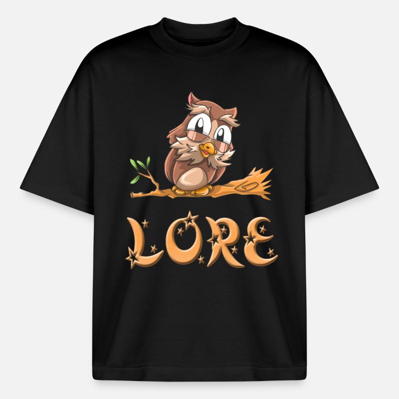 Ugle Lore - Unisex boxy heavyweight T-skjorte økologisk Stanley/Stella - svart
