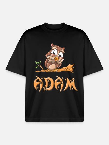Eule Adam - Boxy Heavyweight Unisex Organic T-Shirt von Stanley/Stella - Schwarz