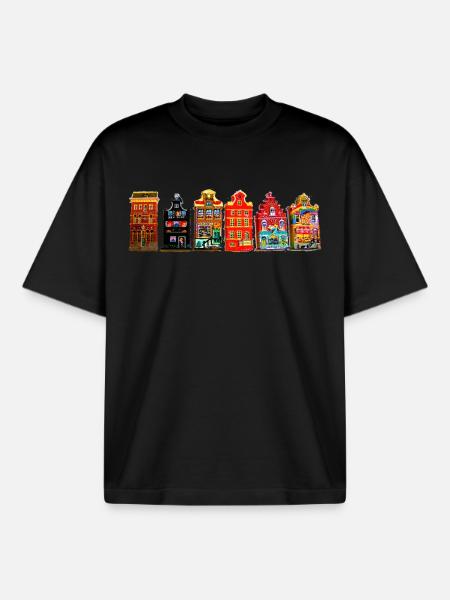hot spot Amsterdam - Boxy Heavyweight Unisex Organic T-Shirt von Stanley/Stella - Schwarz