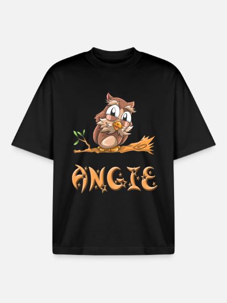 Hibou Angie - T-shirt unisexe boxy épais biologique Stanley/Stella - noir