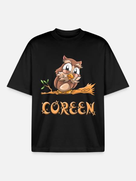Eule Coreen - T-shirt unisexe boxy épais biologique Stanley/Stella - noir