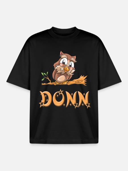 Eule Donn - T-shirt unisexe boxy épais biologique Stanley/Stella - noir
