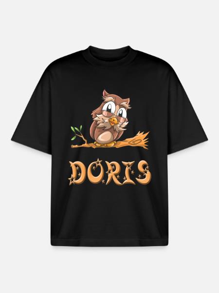 Eule Doris - Boxy Heavyweight Unisex Organic T-Shirt von Stanley/Stella - Schwarz