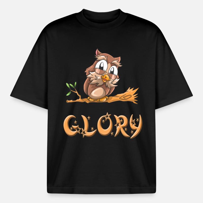 Eule Glory - Heavyweight Unisex Boxy T-Shirt von stanley/stella	 - Schwarz