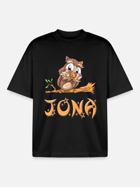 Owl Jonah - Boxy Heavyweight Unisex Organic T-Shirt by Stanley/Stella - black
