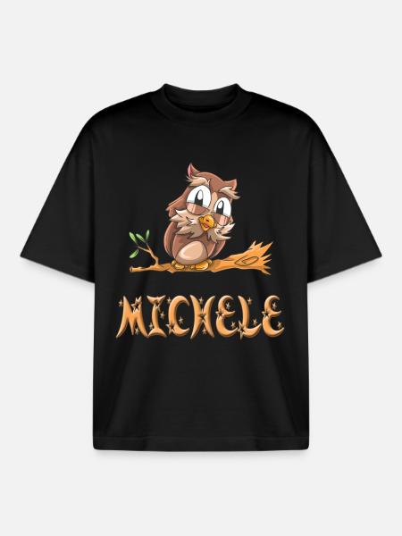 Eule Michele - Boxy Heavyweight Unisex Organic T-Shirt von Stanley/Stella - Schwarz