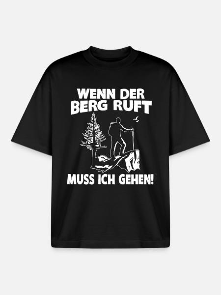 WENN DER BERG RUFT... - Boxy Heavyweight Unisex Organic T-Shirt von Stanley/Stella - Schwarz