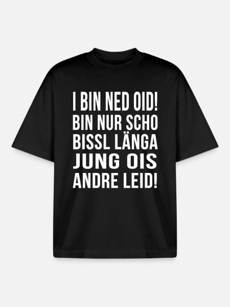 I BIN NED OID! - Boxy Heavyweight Unisex Organic T-Shirt von Stanley/Stella - Schwarz