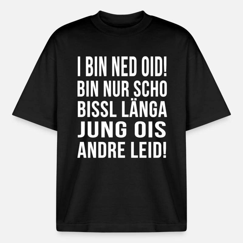 I BIN NED OID! - Boxy Heavyweight Unisex Organic T-Shirt von Stanley/Stella - Schwarz