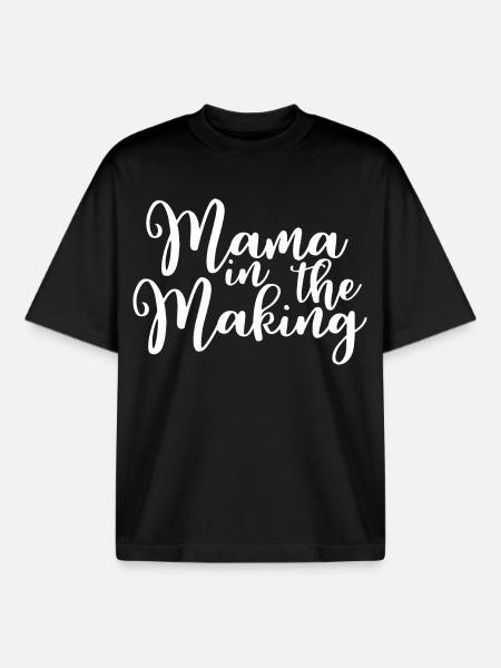 Mama in the Making - Boxy Heavyweight Unisex Organic T-Shirt von Stanley/Stella - Schwarz