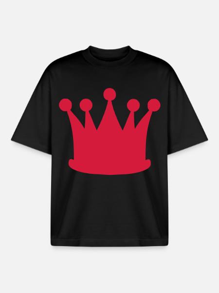 crown - Boxy Heavyweight Unisex Organic T-Shirt by Stanley/Stella - black