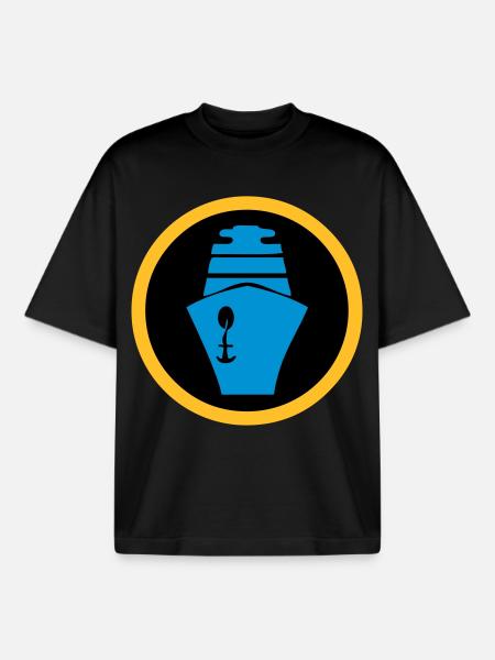 Ship | Cruise | Ferry - Boxy Heavyweight Unisex Organic T-Shirt by Stanley/Stella - black