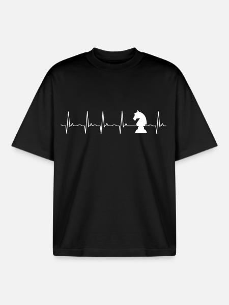 échecs - T-shirt unisexe boxy épais biologique Stanley/Stella - noir