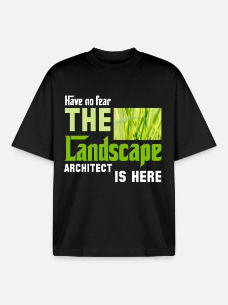 Landscape architect landscape architecture - Boxy Heavyweight Unisex Organic T-Shirt by Stanley/Stella - black