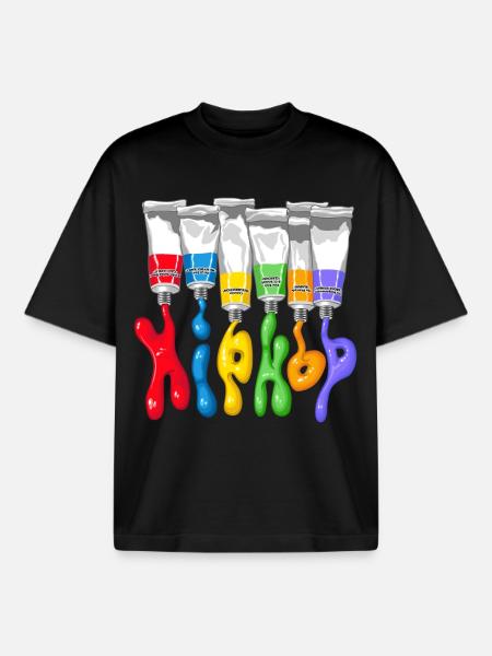 Hip Hop tubes - Boxy Heavyweight Unisex Organic T-Shirt by Stanley/Stella - black