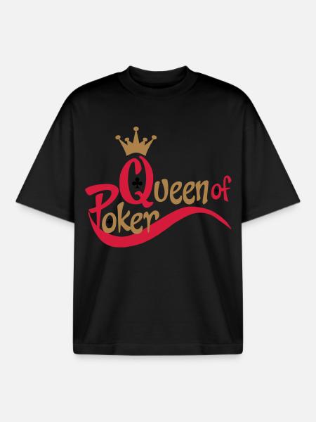 poker - Boxy Heavyweight Unisex Organic T-Shirt by Stanley/Stella - black