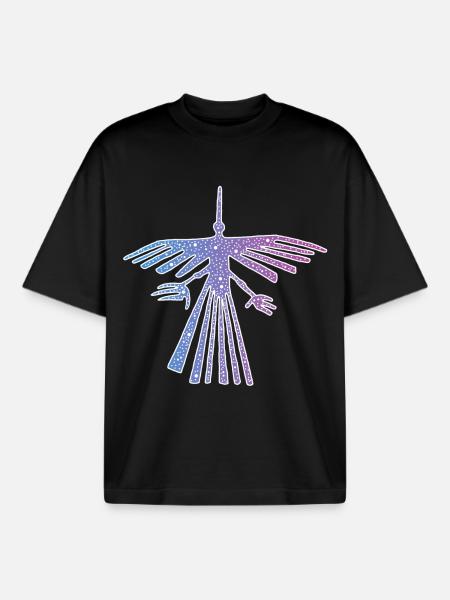 Oiseau de Nazca - T-shirt unisexe boxy épais biologique Stanley/Stella - noir