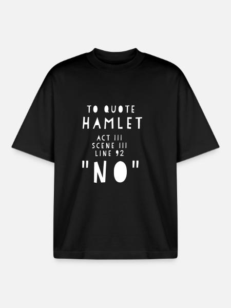 Hamlet - T-shirt unisexe boxy épais biologique Stanley/Stella - noir