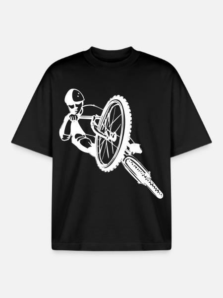 VTT - Descente - T-shirt unisexe boxy épais biologique Stanley/Stella - noir