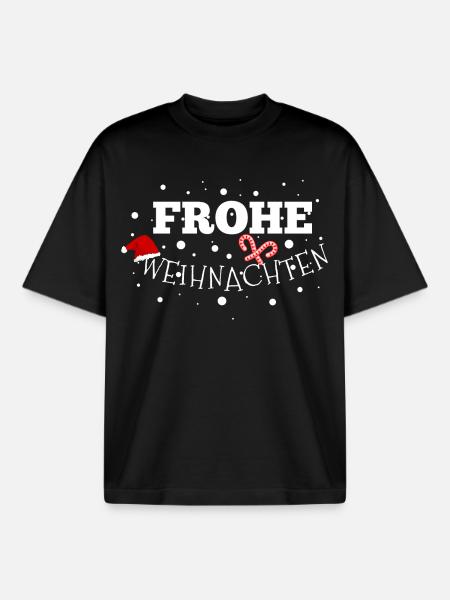 Joyeux noel - T-shirt unisexe boxy épais biologique Stanley/Stella - noir