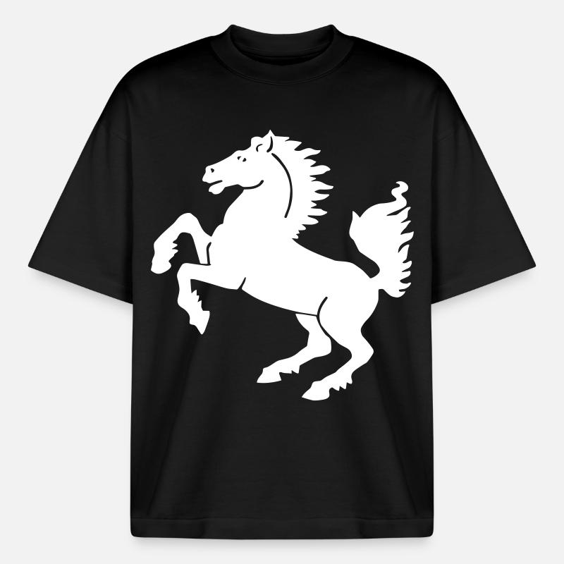 Stuttgart - Stuttgarter Ross - Boxy Heavyweight Unisex Organic T-Shirt von Stanley/Stella - Schwarz