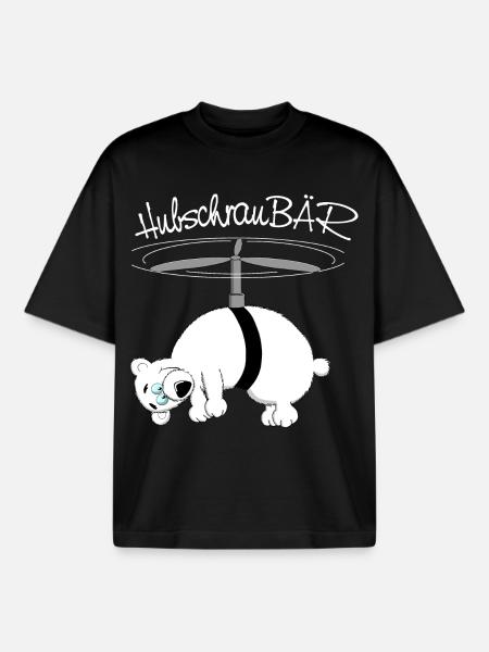 herziger, drolliger Bär - Boxy Heavyweight Unisex Organic T-Shirt von Stanley/Stella - Schwarz