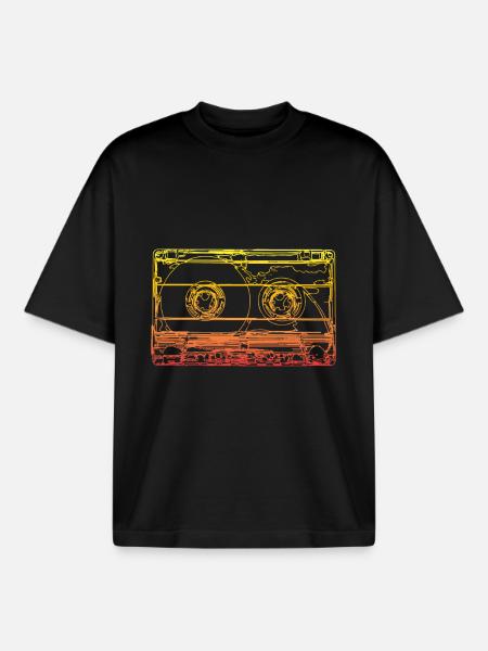 90er Musik - Boxy Heavyweight Unisex Organic T-Shirt von Stanley/Stella - Schwarz