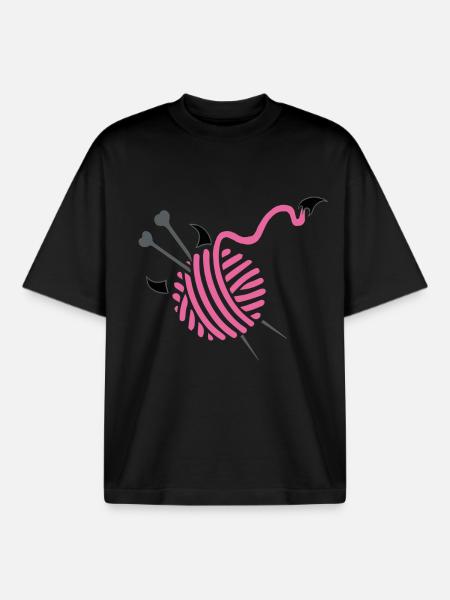 Knit - Boxy Heavyweight Unisex Organic T-Shirt by Stanley/Stella - black