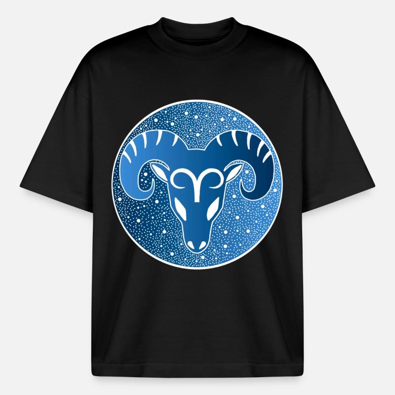 Sternzeichen: Widder - Boxy Heavyweight Unisex Organic T-Shirt von Stanley/Stella - Schwarz