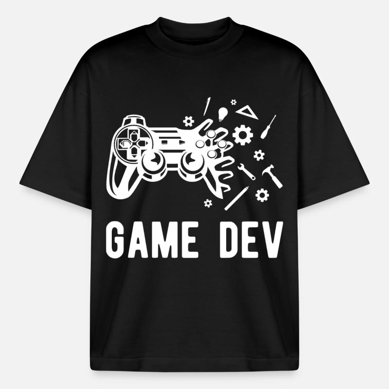 Game Dev - Heavyweight Boxy Unisex T-Shirt by Stanley/Stella - black