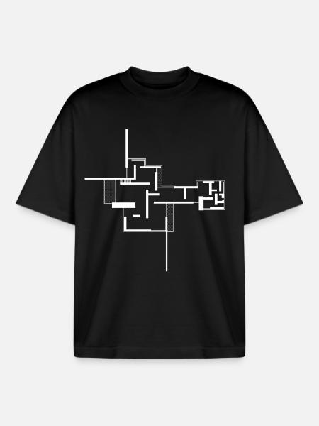 architecture - T-shirt unisexe boxy épais biologique Stanley/Stella - noir