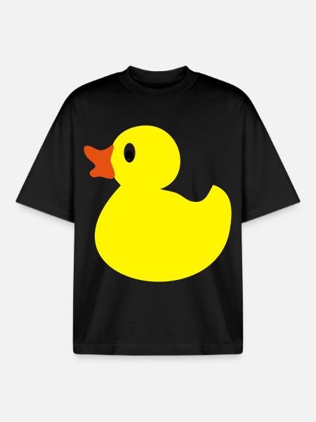 rubber duck - Boxy Heavyweight Unisex Organic T-Shirt by Stanley/Stella - black