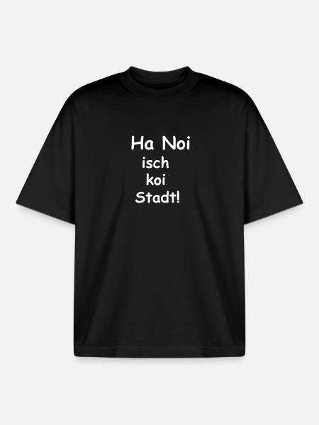 Hanoi is koi white - Boxy Heavyweight Unisex Organic T-Shirt by Stanley/Stella - black
