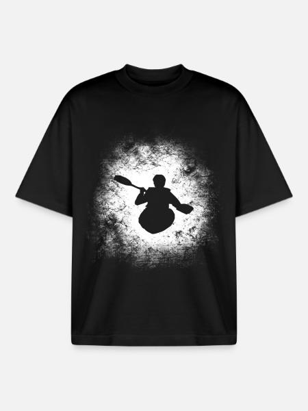 Kayak - T-shirt unisexe boxy épais biologique Stanley/Stella - noir
