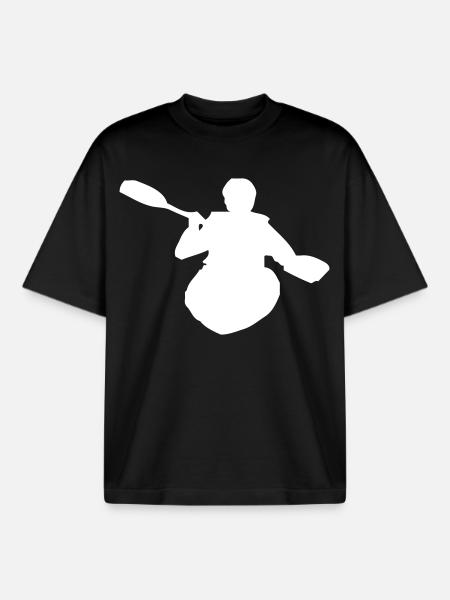 Kayak - Boxy Heavyweight Unisex Organic T-Shirt by Stanley/Stella - black