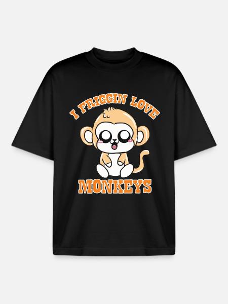 singe - T-shirt unisexe boxy épais biologique Stanley/Stella - noir