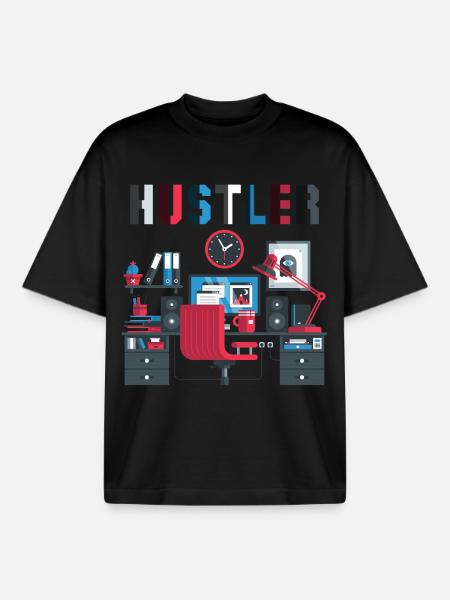 Bourreau de travail - T-shirt unisexe boxy épais biologique Stanley/Stella - noir
