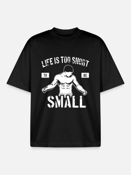 fitness - Boxy Heavyweight Unisex Organic T-Shirt by Stanley/Stella - black