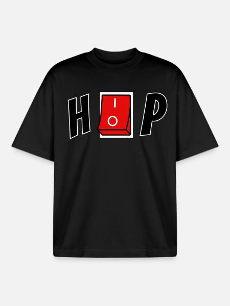 hip hop - Boxy Heavyweight Unisex Organic T-Shirt by Stanley/Stella - black