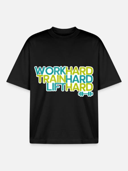 Fitness saying - Boxy Heavyweight Unisex Organic T-Shirt by Stanley/Stella - black